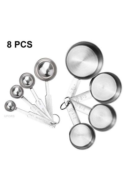 Choice 8 Pieces 8/10/11pcs Stainless Steel Measuring Cups And Spoons Set Deluxe Premium Stackable Tablespoo