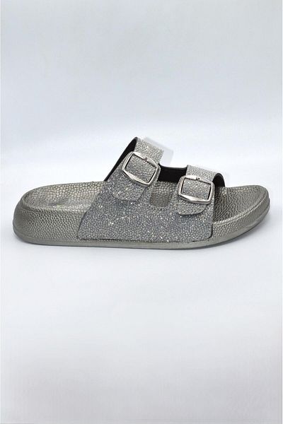 Biocomfort Smoked Glitter Women's Double Buckle Daily Slippers
