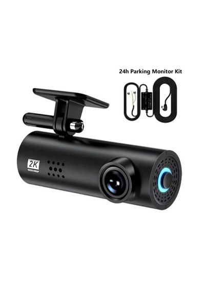 Generic كاميرا صغيرة DVR للسيارة، صندوق أسود، كاميرا أمامية وخلفية بدقة 2K لمراقبة وقوف السيارات على مدار 24 ساعة.