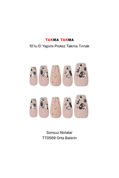 Takma Takma 10'lu Ten Rengi Orta Balerin TT0569 Tekrar Kullanılabilir El Yapı...