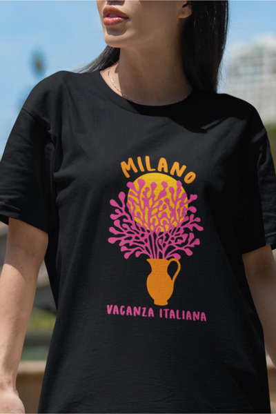 SUNFREE POPULARNA TREND MILANO ŽENSKA MAJICA SA TISKOM Oversize kroj