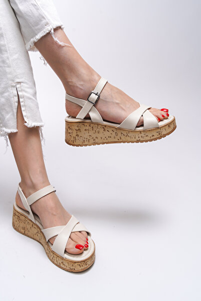 Riccon Jeanrissa Beige Women's Sandals 0012200