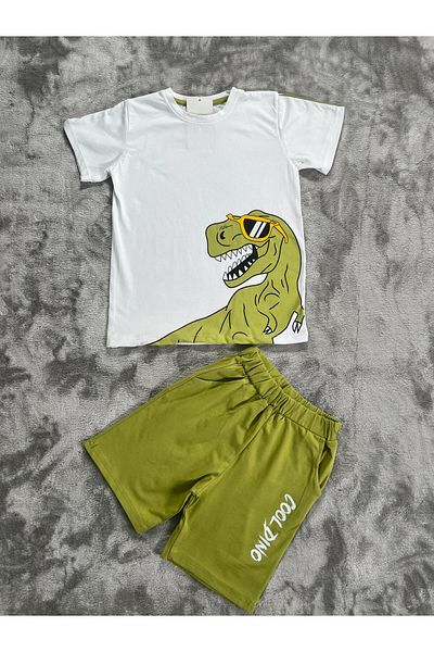 NEWKİDS 3-7 Years Old Boy's Suit with Printed Shorts