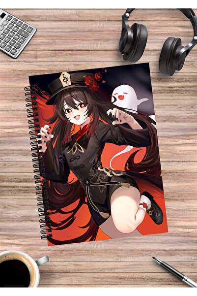mertfigur Genshin Hu Tao Hutao Anime Spiral Notebook A5 (50Sheets)