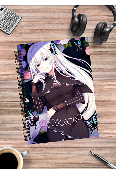 mertfigur Re Zero Rem Ram Emilia Anime Caiet cu spirală A5 (50 coli)