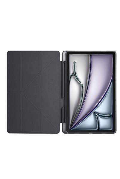 TEKNETSTORE Ipad A16 (11.NESİL) 2025 10. Nesil 10.9 Kılıf Kalem Bölmeli Arkası Silikon Standlı Uyku Modlu Kapak