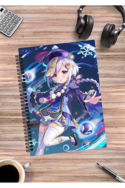 mertfigur Genshin Qiqi anime spiralna sveska A5 (50 listova)