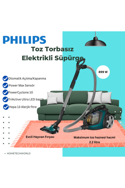 Philips Marathon Ultimate Toz Torbasız Elektrikli Süpürge
