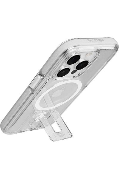 Tech 21 Evo Crystal Kick Back Cover Mobile Case with MagSafe iPhone 15 Pro - Clear