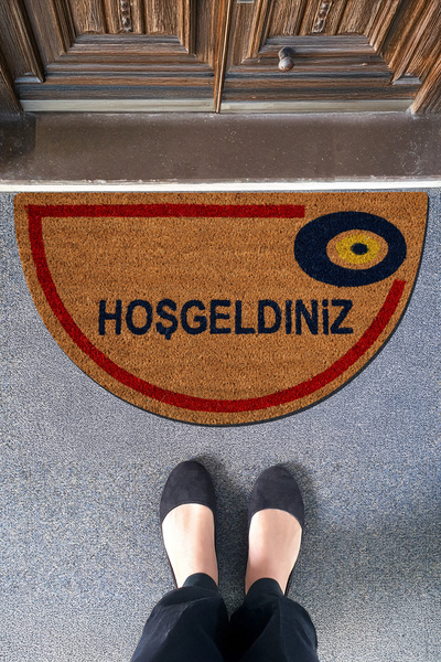 Sereserpe Coco Yıkanabilir Kaydırmaz Tok Dokulu Kapı Önü Paspası Hediyelik Ho...