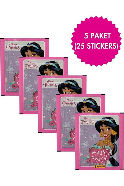 Panini Disney Princess Collectible Stickers - 5 Pack (25 Stickers) Remote Sticker