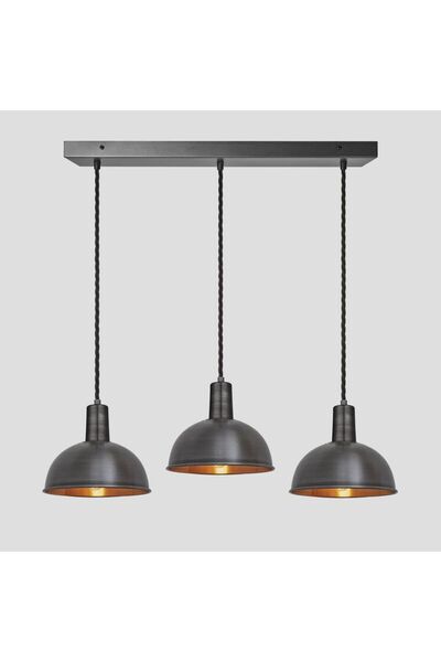 Rsylight Retro Dekoratif Metal Masa Üstü  3 Lü Siyah Rustik Dekoratif Sarkıt ...