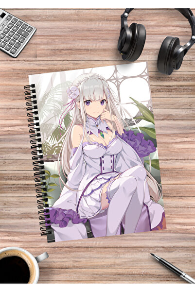 mertfigur Re Zero Rem Ram Emilia Anime Caiet cu spirală A5 (50 coli)