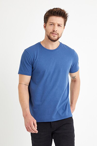 Polo State Men's Multicolored Plus Size Crew Neck 5-Piece T-Shirt Pack Red