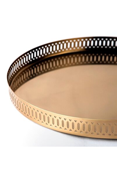 IKEA Gokvalla Yuvarlak Tepsi Bakır 35 Cm 50569004