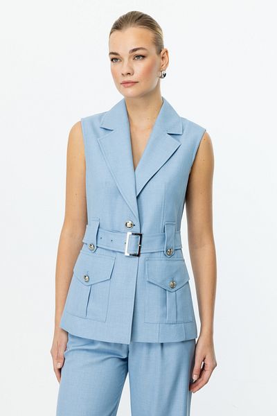 Ekol Waist Belted Sleeveless Vest 4122-25K