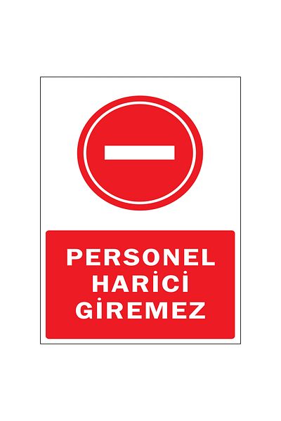 Lucena Metal Staff Cannot Enter External 15 cm X 20 cm Warning Sign Direction Sign