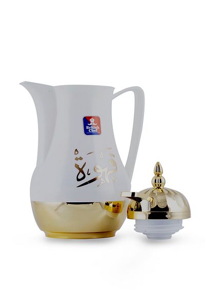 British Chef Tea & Cawa 1l Vacuum Flask Thermos, Double Wall Insulated Hot/cold Long Hour-bc404