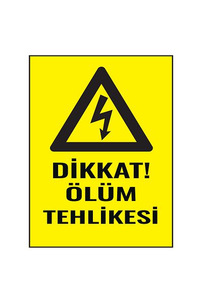 Lucena Metal Caution Death Hazard 15 cm X 20 cm Warning Sign Direction Sign