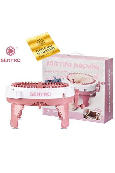 SENTRO 48 Iğneler El Yapımı Yün Dıy Örgü Makinesi Dokuma Makinesi Kolu,yetişkinler Ve Çocuklar Örgü Tezgahı