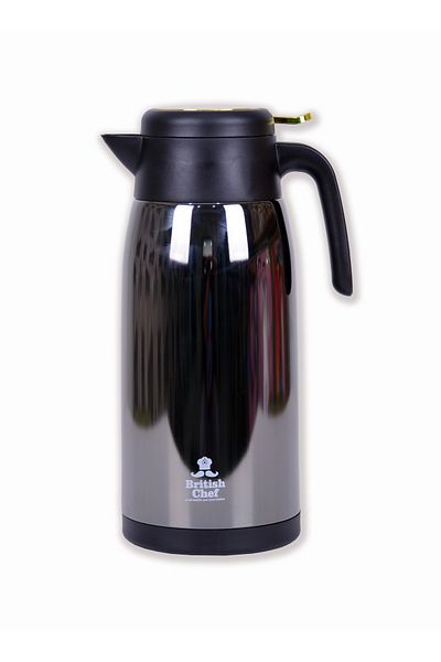 British Chef 1L Hot & Cold Vacuum Flask, Stainless Steel Double Wall Glass Thermos