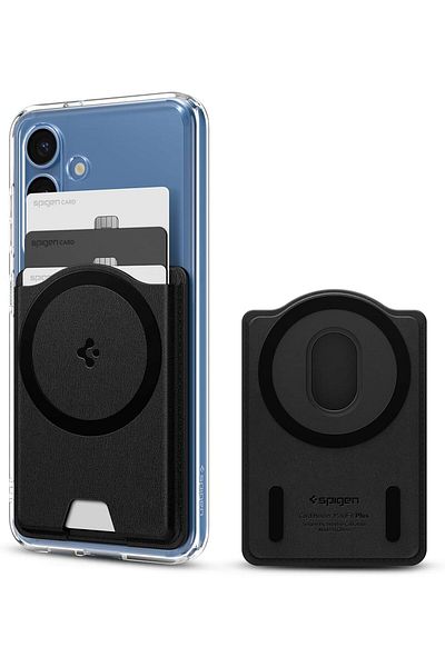 Spigen Valentinus MagFit+ 3 Card Holder for Galaxy S25 series with Magnetic case only 16/15/14 Black