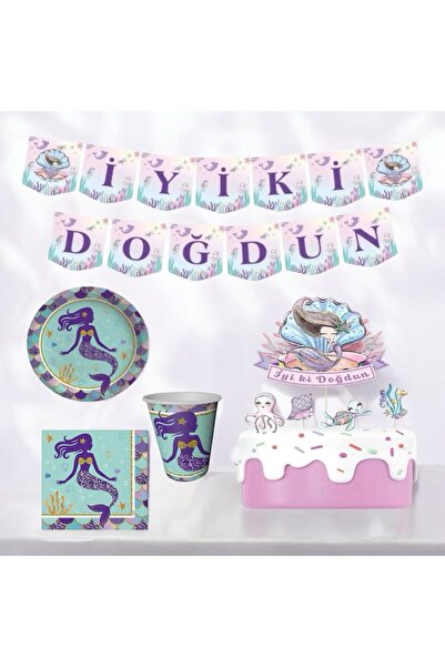 Behind party store Deniz Kızı Temalı Doğum Günü Konsepti Tabak, Bardak, Peçet...