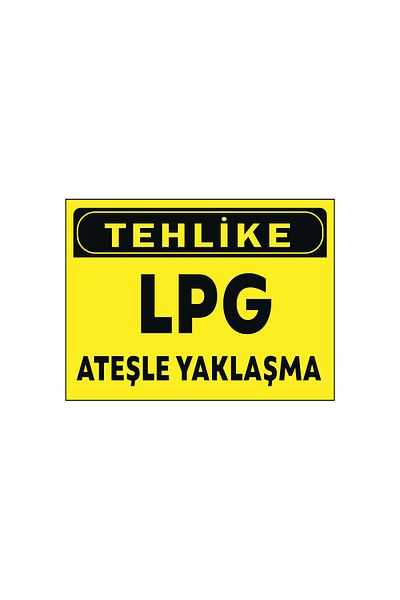 Lucena Metal Hazard Lpg Fire Approach 15 cm X 20 cm Warning Sign Direction Sign