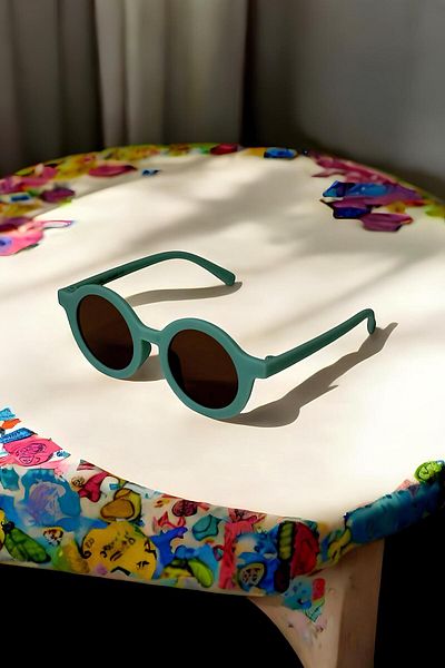 MACERATİ Scandinavian 0-10 Years Old Children's Sun Glasses Uv400 Certified Green Glasses
