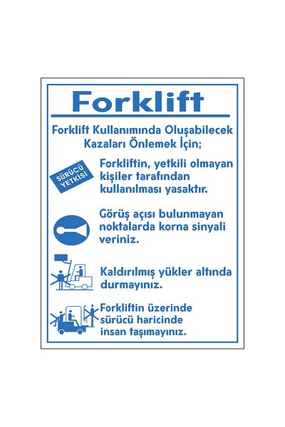 Lucena Metal Forklift Use 15 Cm X 20 Cm Warning Sign Directional Sign