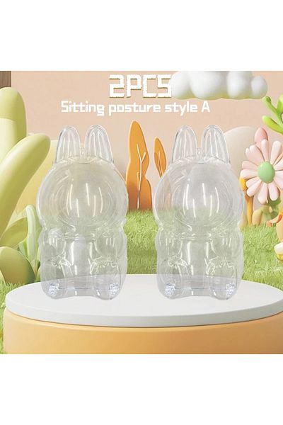 Choice no doll Shell-A 2PCS Labubu Blind Box Transparent Protective Cover Thickened Dust Bag Pendant Doll A