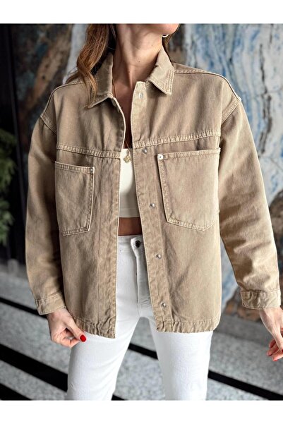 Suziş جاكيت نسائي من الجلد المدبوغ بلون المنك 4S2045