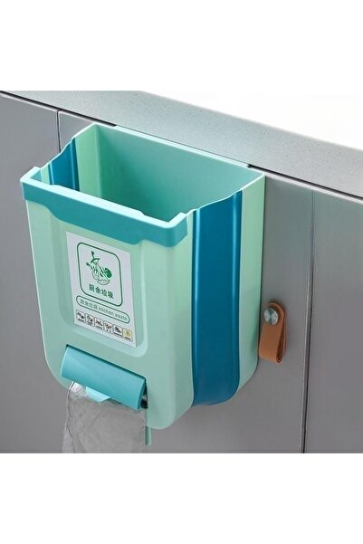Choice 10L Green Kitchen Folding Trash Can Wall Mounted Trash Can Kitchen Cabinet Door Mounted Trash Can Fo