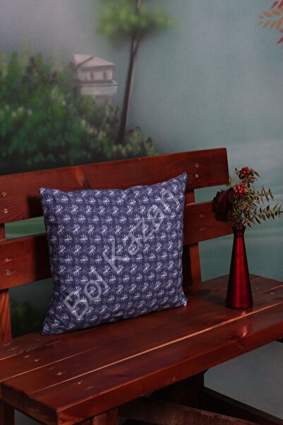 Bolkazan.com Μαξιλάρι ριχτάρι με μοτίβο χιονονιφάδας διπλής όψης χωρίς επένδυση με χάντρες 44x34