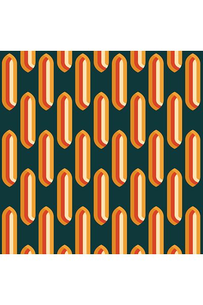 KumaşEvi Retro Geometric Patterned Polyester Fabric - Suitable for Upholstery, Bags, Cushions and Cover Use (1 m)
