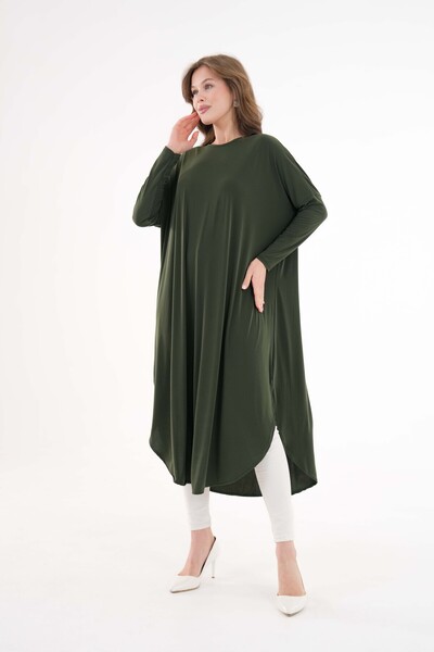 NİSUM MODA Sandy Tunic with Slits on the Sides