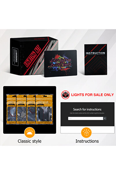 Choice فقط مجموعة إضاءة LED القياسية Brick Bling 10788 مناسبة لبناء بيت الدمية الخاص بجابي