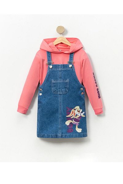 Pasur Bebe ROCHIE GILET DE BLUZĂ CU IMPRIMARE DULCE ȘI IEPURAȘI PENTRU FETE