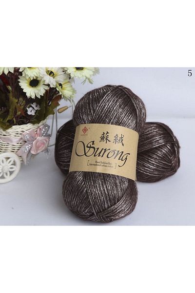 Choice Dark brown 100g/Ball 325m Knitting Yarn Crochet Needlework Thick Wool Thread Yarn For Hand Knitting