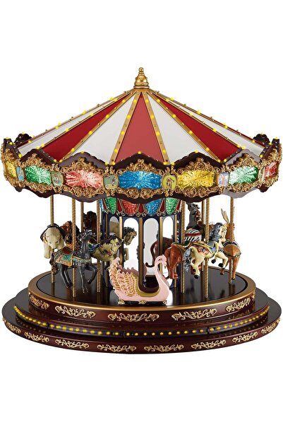 mutlu adım 45cm Yılbaşı Dönme Dolap Hareketli Müzikli Işıklı