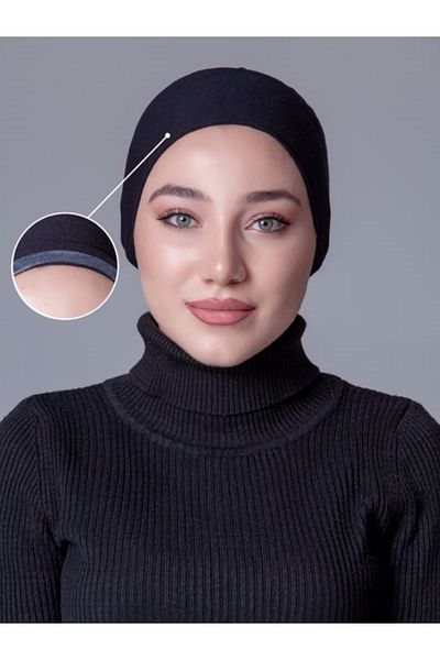 nanak Black Lace-Up Non-Slip Pool Cap