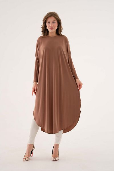 NİSUM MODA Sandy Tunic with Slits on the Sides