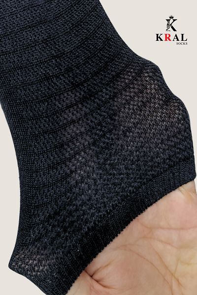 KRAL SOCKS Мъжки Snikers (6 чифта) Безшевни бамбукови чорапи с деликатно тъкана структура, устойчиви на пот