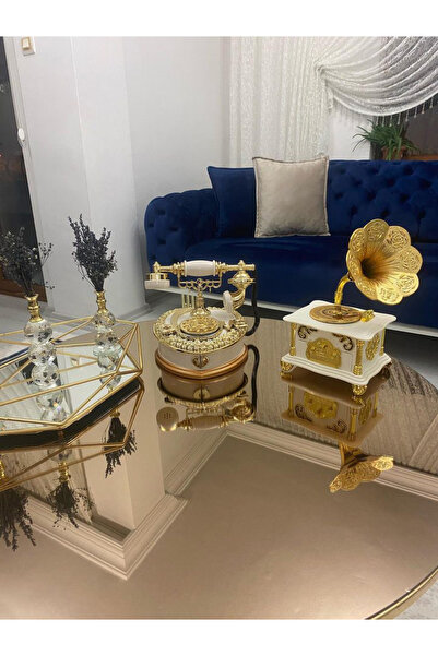 NOSTALJİM Dekoratif Plastik Telefon Ahizeli Çekmeceli, Dekoratif Plastik Gram...