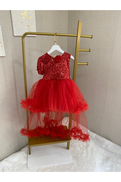 Azize çoçuk kostüm evi Pul Payet Fırfırlı Abiye