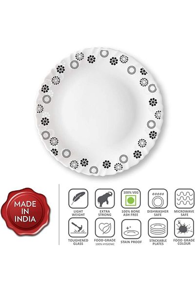 British Chef 33 Pieces Opalware Dinner Set |Microwave, Dishwasher & Frezzer Safe |Universe Dinnerware set