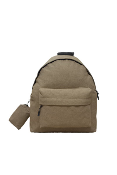 Casual group Kanvas Kumaş Camel Unisex Sırt Çantası Anahtarlık