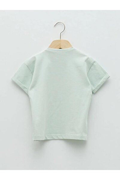 LC Waikiki Lcw Baby Turquoise Crew Neck Short Sleeve Basic Baby Girl T-Shirt