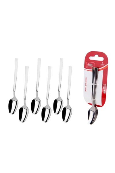 BALSA T.Concept Set of 6 Shiny Metal Teaspoons