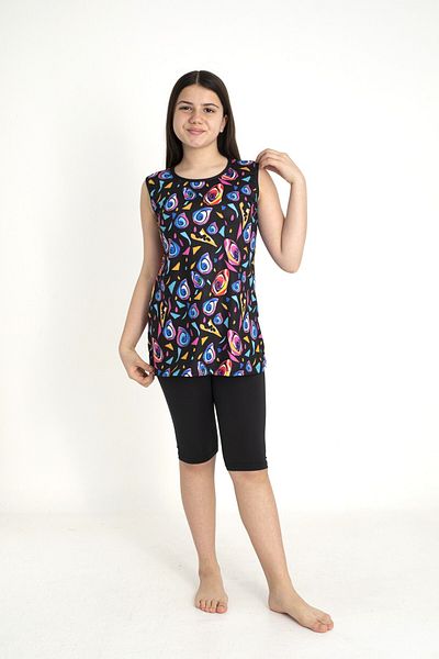 SEBOTEKS Girls' Swimsuit with Sleeveless Tights 3500